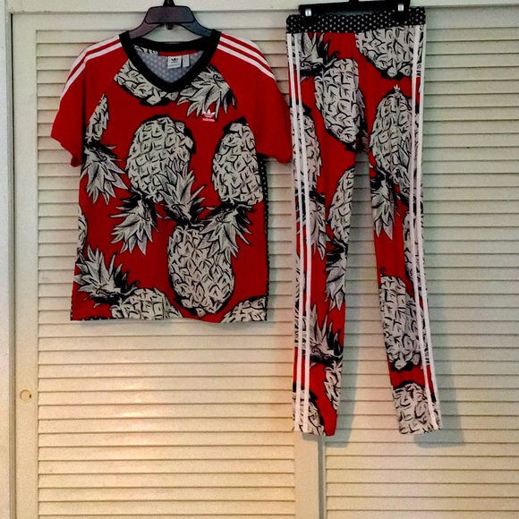adidas Pants - Adidas Farm Pineapple set.